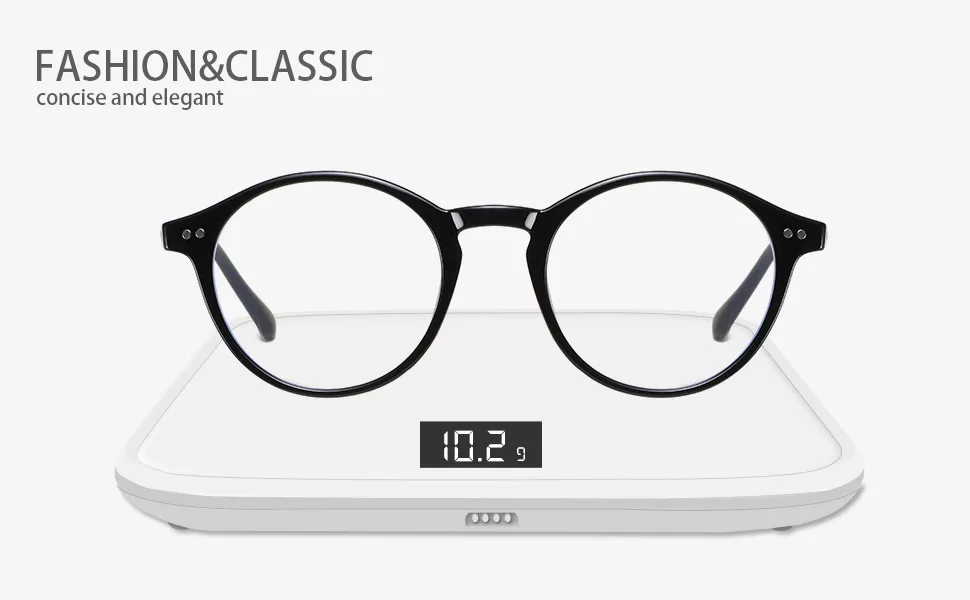 Blue Light Blocking Glasses For Women/Men Vintage Thick Round Rim Eyeglasses Frame Anti Eyestrain Computer Gaming Glasses A Transparent+leopard+black - product information 8