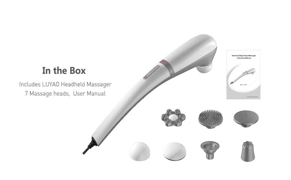 Handheld Back Massager for Neck and BackPercussion Massager deep Tissue with Heat (Handheld Massager with Heat) (Handheld massagerwith Heat) - Handheld Back Massager