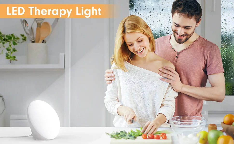Light Therapy Lamp, MediAcous UV-Free 10000Lux LED Therapy Light, Touch Control with 3 Adjustable Brightness Levels, Memory Function, Compact Size for Home Office - LED therapy light