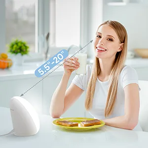 Light Therapy Lamp, MediAcous UV-Free 10000Lux LED Therapy Light, Touch Control with 3 Adjustable Brightness Levels, Memory Function, Compact Size for Home Office - light therapy light