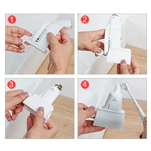 LAMY Toothpaste Squeezer, 3 PCS Toothpaste Tube Squeezer Tool, Rolling Toothpaste Squeezer for Toothpaste and Cosmetics, Toothpaste Roller Squeezer for Bathroom 2 White 1 Black - rolling toothpaste squeezer