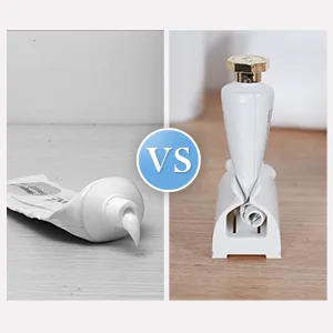 LAMY Toothpaste Squeezer, 3 PCS Toothpaste Tube Squeezer Tool, Rolling Toothpaste Squeezer for Toothpaste and Cosmetics, Toothpaste Roller Squeezer for Bathroom 2 White 1 Black - toothpaste roller