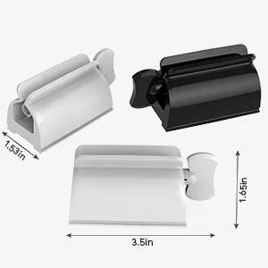 LAMY Toothpaste Squeezer, 3 PCS Toothpaste Tube Squeezer Tool, Rolling Toothpaste Squeezer for Toothpaste and Cosmetics, Toothpaste Roller Squeezer for Bathroom 2 White 1 Black - toothpaste saver toothpaste holder squeezer toothpaste stand