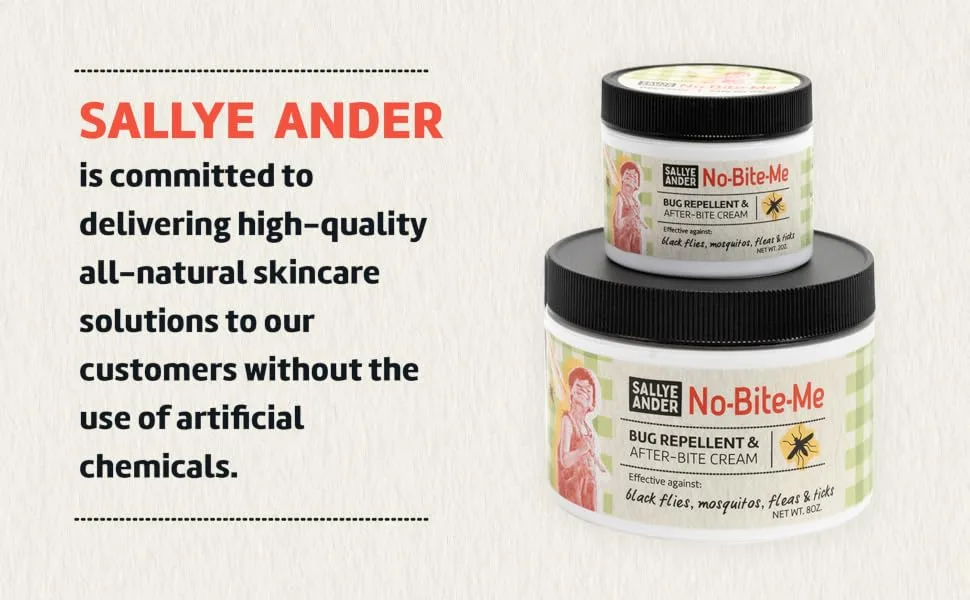 SallyeAnder No Bite Me Bug Repellent 8 Ounce jar 8 Ounce (Pack of 1) - sallye ander bug repellent after bite cream