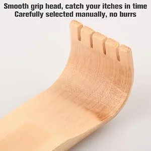 RENOOK Wood Back Scratcher Bamboo - 3 Pack Thickened Durable Back Scratcher for Adults Women Men , Kids Back Scratcher with Long Handle , Relief from Itching, 17". - massager tools
