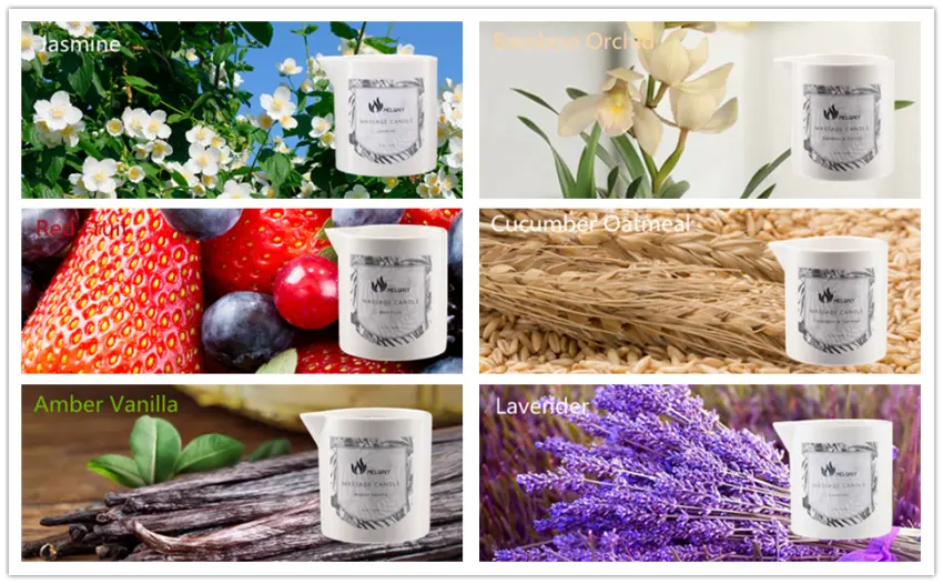 MELONY Massage Oil Candle, Moisturizing, Body Oil Candle, Natural Soybeans, 8.1 oz, Amber Vanilla - scent