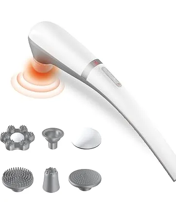 Handheld Back Massager for Neck and BackPercussion Massager deep Tissue with HeatBody Massager Electric Full Body Handheld (Handheld Massager with Heat) - product information 6