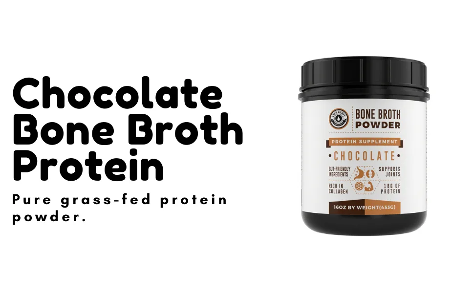 Bone Broth Protein Powder Chocolate 1 lb, Grass Fed, Non-GMO Ingredients, Gut-Friendly*, Dairy Free Protein Powder, Left Coast Performance… - Chocolate Bone Broth Protein Powder Grass Fed