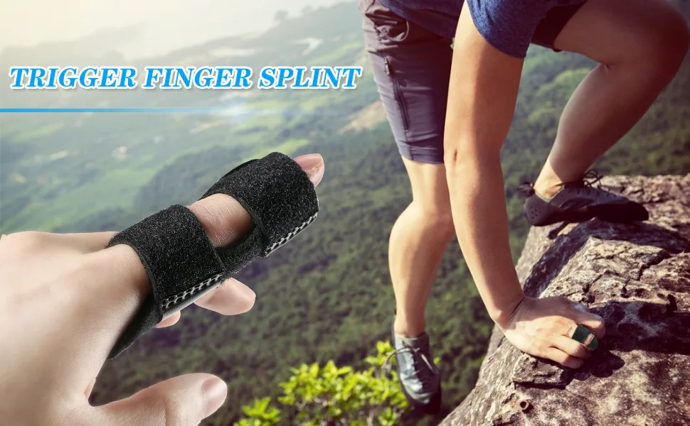 Finger Splints Trigger for Straightening (2 pack),Finger Brace for Straightening or Support for Fingers, Suitable for Index, Middle, Ring Finger,Tendon Release & Pain Relief - finger