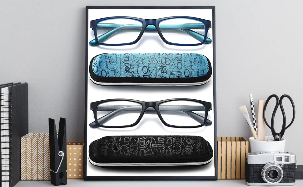 Blue Light Blocking Reading Glasses for Men - 2 Pack Glare Blocking Computer Readers with Spring Hinge Magnification Eyeglasses 1.25 Blue+black 1.25 x - Reading Glasses Blue Light Blocking - 2 Pack Lightweight Computer Readers for Women Men