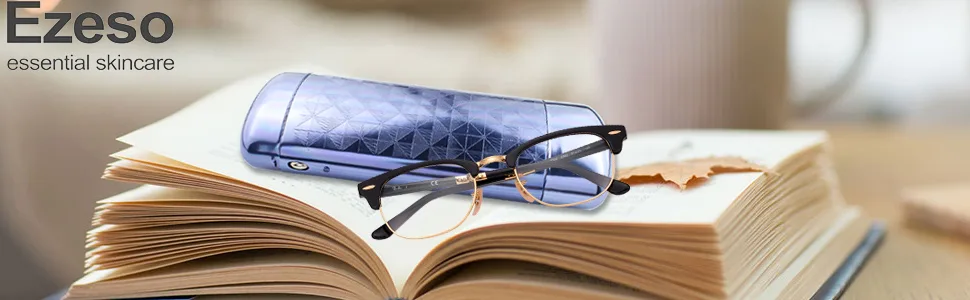 EZESO Glasses Case Spectacle Case Box Aluminum Lattice Nearsighted Eyeglass Case for Small Frame 2 Pcs Lattice Silver - eyeglasses case