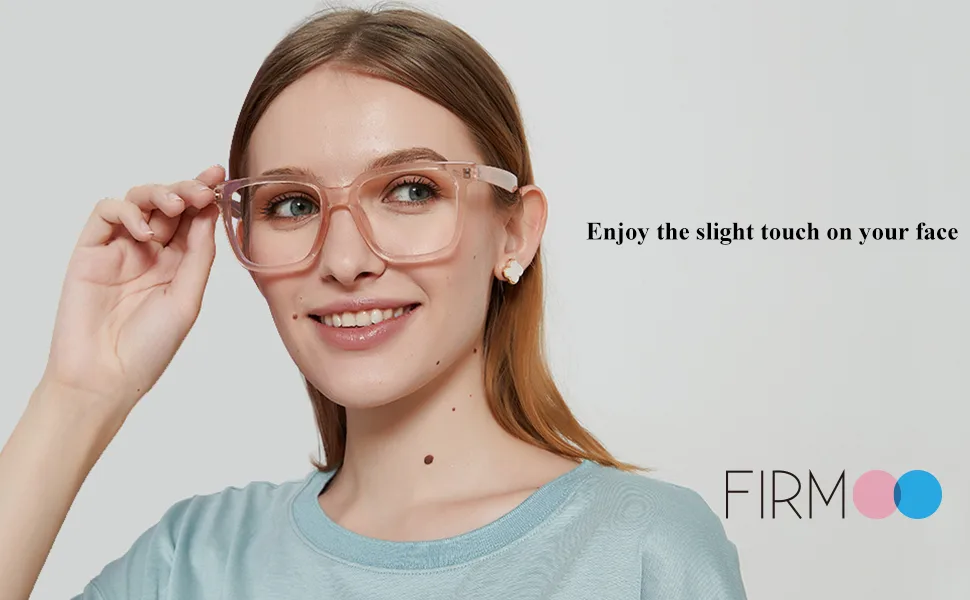 Firmoo Blue Light Blocking Glasses Women/Men, Anti Glare Lens and Light Frame,Computer Glasses for Screens Pink Frame - FIRMOO BLUE LIGHT BLOCKING GLASSES