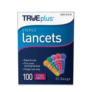 3 x 100ct 33g TRUEplus® Lancets + TRUEplus® Log Book - lancets