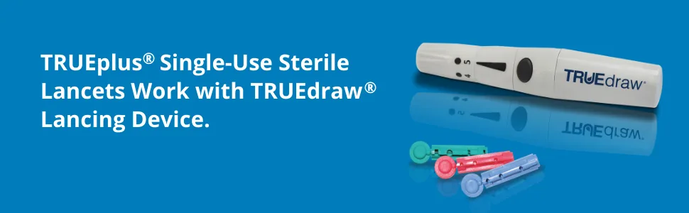 3 x 100ct 33g TRUEplus® Lancets + TRUEplus® Log Book - lancing device and lancets