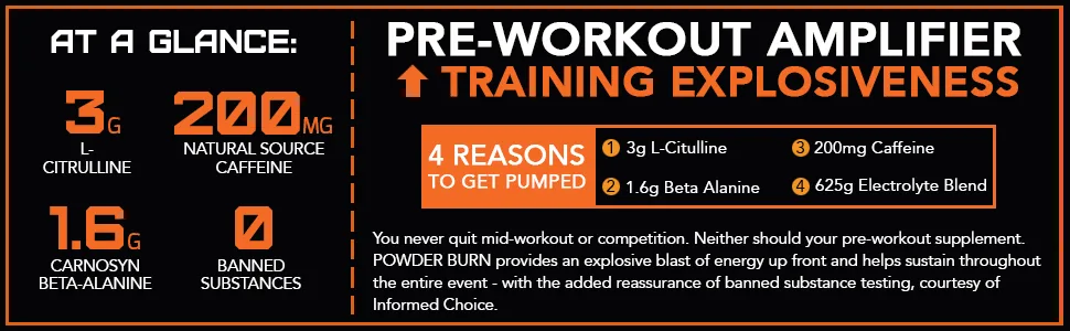 Rivalus Powder Burn - Watermelon Candy, 0.8 Pound - Intense Pre-Workout Energy, Zero Banned Substances, Made in USA. - at a glance