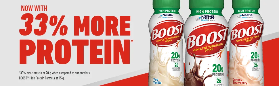Boost High Protein Nutritional Energy Drink, Creamy Strawberry, 8 Oz Bottle (Pack of 24) by Boost Nutritional Drinks - BOOST High Protein Drink