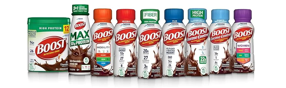 Boost High Protein Nutritional Energy Drink, Creamy Strawberry, 8 Oz Bottle (Pack of 24) by Boost Nutritional Drinks - Boost Product Line