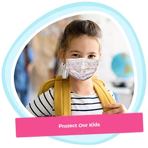 Pac-Dent iMask Premium ASTM Level 3 Kid Face Masks with Adjustable Nose Piece and Soft Ear Loops 50-Pack, Pink - childrens face mask disposable soft 3 ply