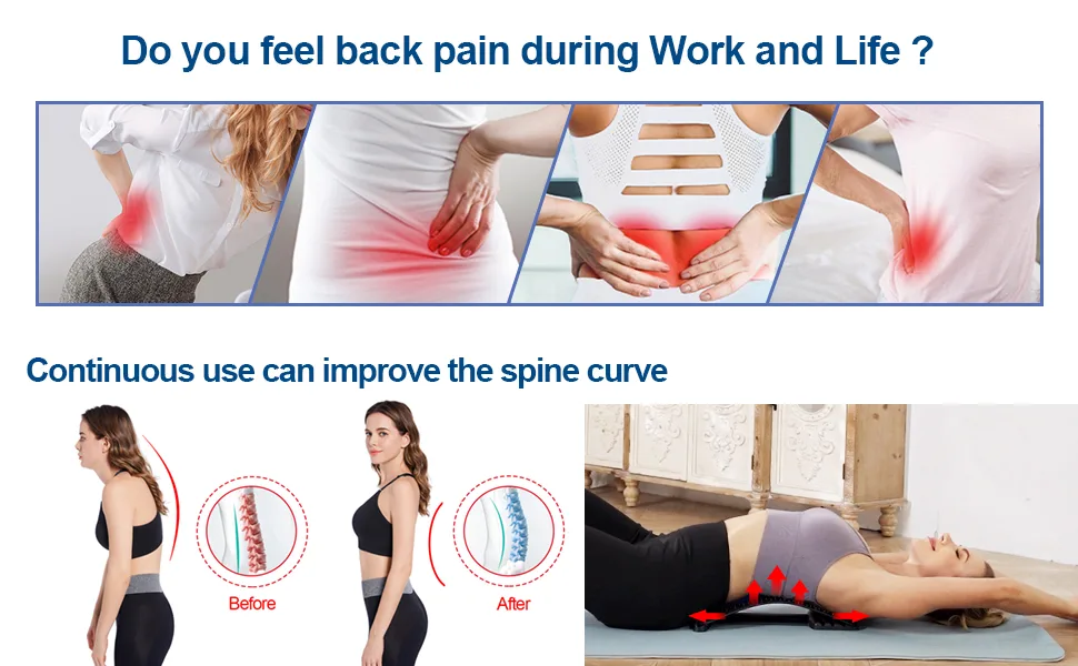 Back Stretcher, (4-Levels)Back Cracker, Back Crack for Lumbar Back Pain Relief, Adjustable Multi-Level Lumbar Support Back Massagers, Lower and Upper Back Pain Relief Device for Scoliosis, Sciatica Back cracker-4 Levels - product information 2