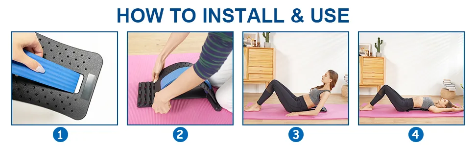 Back Stretcher, (4-Levels)Back Cracker, Back Crack for Lumbar Back Pain Relief, Adjustable Multi-Level Lumbar Support Back Massagers, Lower and Upper Back Pain Relief Device for Scoliosis, Sciatica Back cracker-4 Levels - product information 6