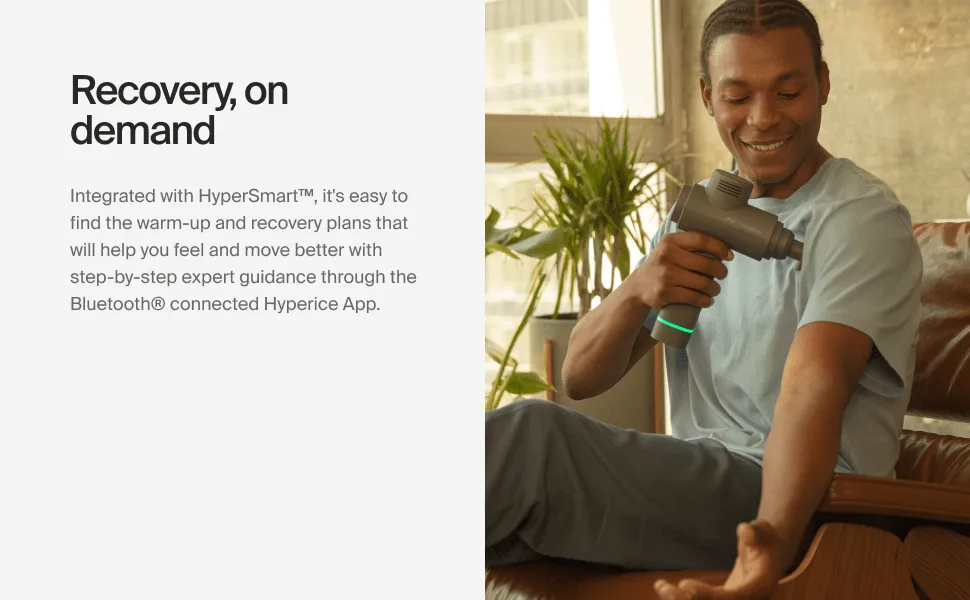Hypervolt 2 - Featuring Quiet Glide Technology - Handheld Percussion Massage Gun | 3 Speeds, 5 Interchangeable Heads | Helps Relieve Sore Muscles and Stiffness - Recovery on demand