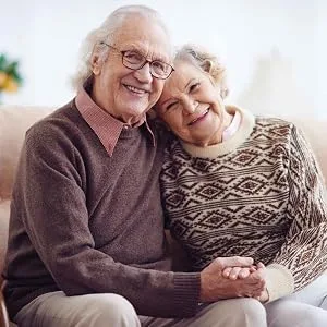 McKesson Ultra Underpads, Incontinence, Heavy Absorbency, 30 in x 36 in, 60 Count 30x36 Inch (Pack of 60) - Elderly couple holding hands and smiling