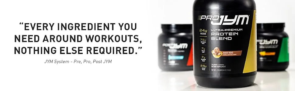 Pro JYM Protein Powder - Egg White, Milk, Whey Protein Isolates & Micellar Casein | JYM Supplement Science | Rocky Road Flavor, 2 lb - Jym system