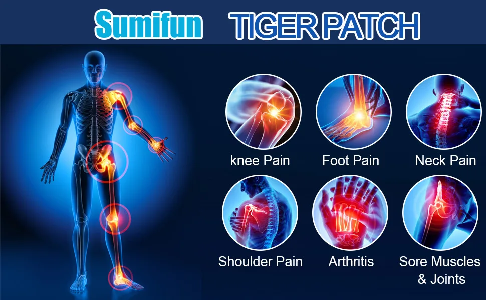 Sumifun 96pcs Tiger Patches Analgesic Plaster Arthritis Joint Back Pain Patch Neck Muscle Shoulders Body Herbal Plaster - Sumifun Tiger Patch