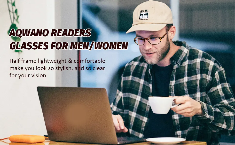 Half Moon Frames Reading Glasses Blue Light Blocking, Semi-Rimless Computer Readers Anti Filter Glare TR90 Lightweight Spring Hinge for Women Men, 2.75 4 Pack Pc Frames 2.75 x - half moon reading glasses readers blue light blocking women men readers