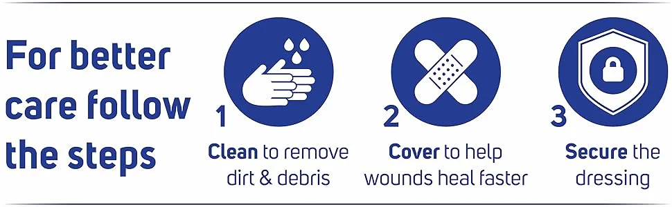 Care Science Variety Bandages Pack, 300 ct Bulk Assorted Sizes | Includes Active, All-Purpose, Waterproof, and Heavy-Duty Bandages. Breathable Protection Helps Prevent Infection for First Aid - Care Science bandages Bandaids 3-steps