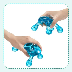 2 Pieces Deep Tissue Massage Tool and Thumb Massager Saver Set Include 1 Green Thumb Protector Tool 1 Palm Urchin Massage Tool Hand Held 4-Legged Massage Knobs for Gentle Point Massage - product information 4
