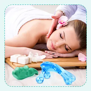 2 Pieces Deep Tissue Massage Tool and Thumb Massager Saver Set Include 1 Green Thumb Protector Tool 1 Palm Urchin Massage Tool Hand Held 4-Legged Massage Knobs for Gentle Point Massage - product information 9