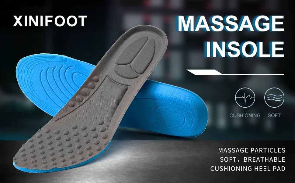 3 Pairs Comfortable Replacement Shoe Insole Inserts, Foot Massage Breathable Shoe Soles Relief Insoles for Working Daily Use Men US 8-11 - product information 1