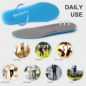3 Pairs Comfortable Replacement Shoe Insole Inserts, Foot Massage Breathable Shoe Soles Relief Insoles for Working Daily Use Men US 8-11 - product information 4
