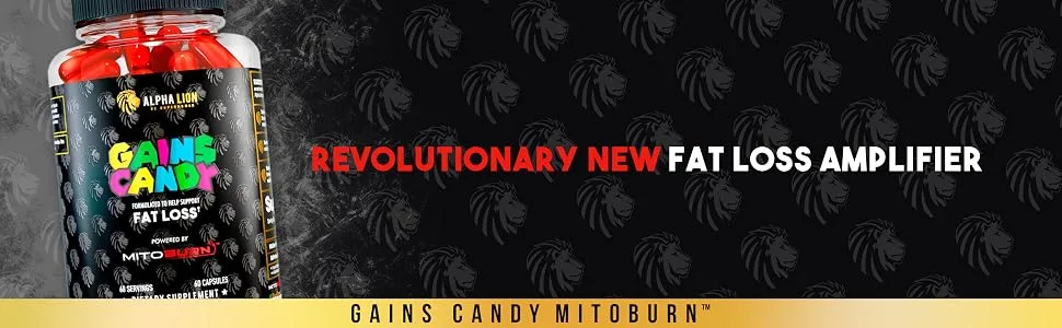 Alpha Lion Gains Candy, Upgrade Workout Performance & Endurance, 60 Capsules (Fat Loss - MitoBurn) - product information 5