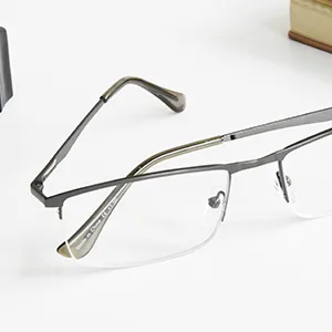 Eyekepper Quality Half-Rim Reading Glasses Readers with Spring Hinges for Women Men +0.50 Gunmetal - Half-Rim Reading Glasses