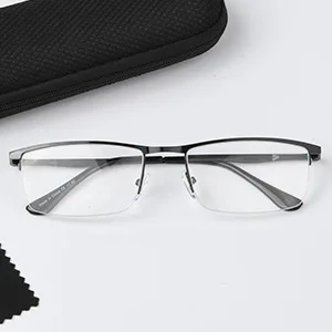 Eyekepper Quality Half-Rim Reading Glasses Readers with Spring Hinges for Women Men +0.50 Gunmetal - Half-Rim Reading Glasses