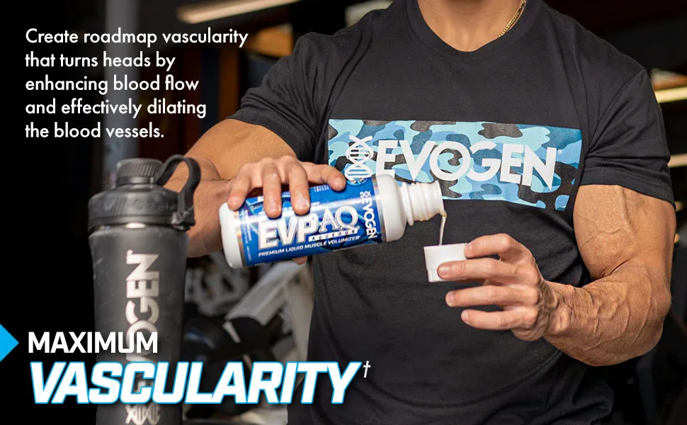 Evogen EVP AQ | Premium Liquid Glycerol, Betaine anhydrous, S7, Sodium ascorbate, Nitric Oxide, Pump Inducer | Unflavored - Maximum vascularity