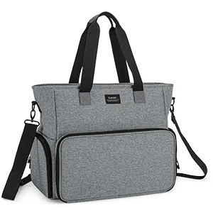 CURMIO Nurse Bag and Tote for Work, Nursing Clinical Bag with Padded Laptop Sleeve Gray - product information 6