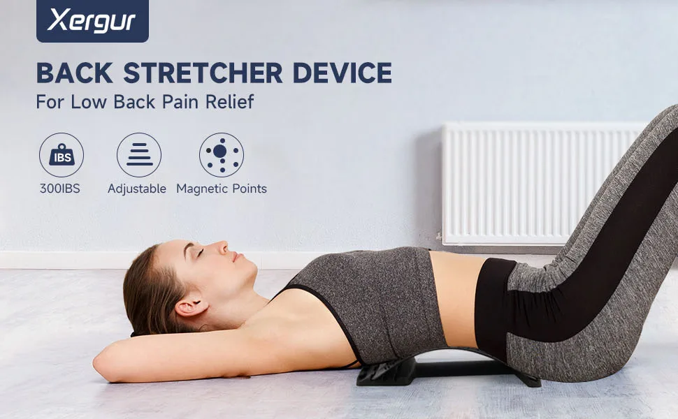 Back Stretcher Back Cracking Device - Back Cracker 4 Levels Spine Board, Back Popper Chiro Board for Lower and Upper Back Pain Relief, Adjustable Lumbar Stretcher, Black Blue - Back stretcher for lower back pain relief
