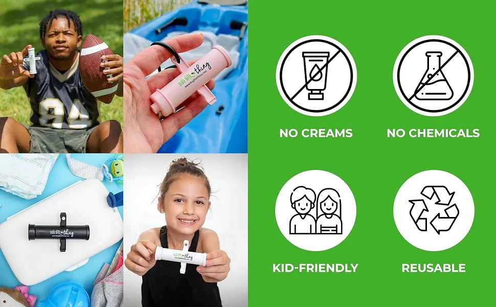 Bug Bite Thing Suction Tool, Poison Remover - Bug Bites and Bee/Wasp Stings, Natural Insect Bite Relief - No creams, no chemicals, kid-friendly, reusable.