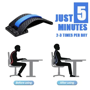 Back Stretcher for Lower Back Pain Relief, Multi-Level Lumbar Support Stretcher Spinal Back Massager, Back Muscle Pain Relief Spine Cracker for Sciatica, Herniated Disc, Scoliosis, Spinal Stenosis - back stretcher