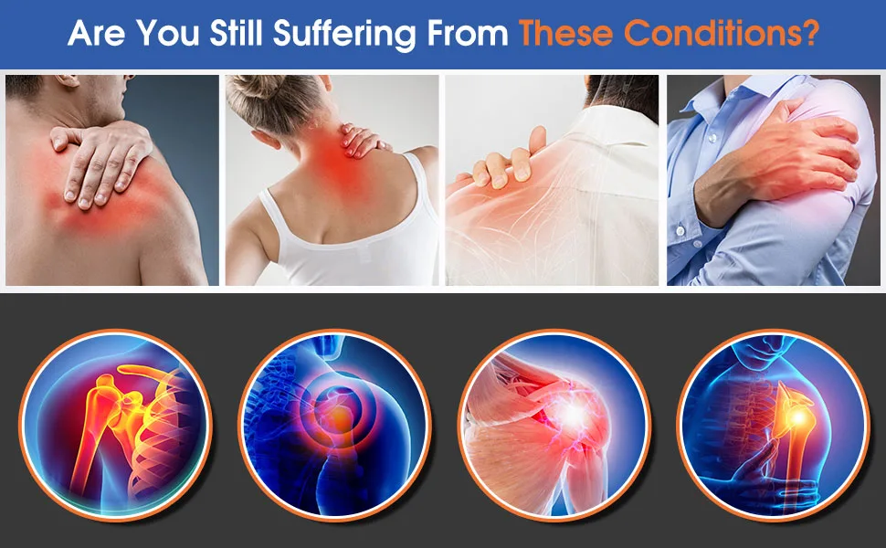 Heated Shoulder Wrap with Vibration, Upgrade Electric Shoulder Heating Pad Massager, Massage Heated Wrap Braces for Left Right Shoulder, 3 Vibration and Temperature Settings, LED Display - product information 2