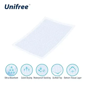Unifree Disposable Underpads, Bed Pads, Incontinence Pad, Super Absorbent, 150 Count, Blue (S 17.5x23.5 Inch) - Unifree Under Pad 3