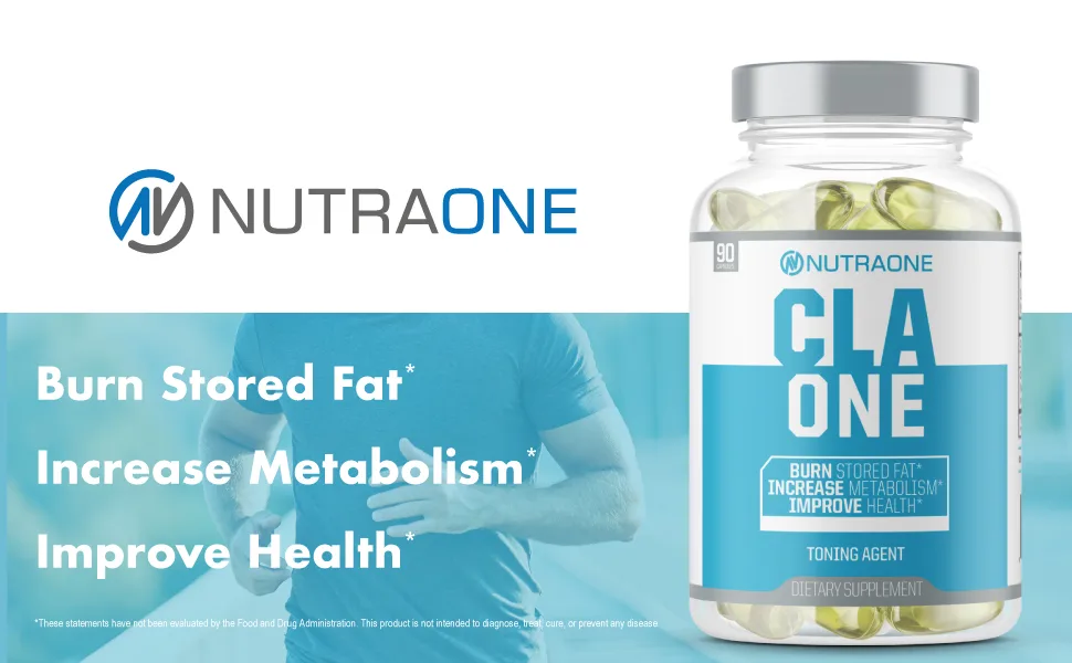 CLAOne Weight Management Supplement from NutraOne Nutrition — Conjugated Linoleic Acid (CLA) Natural Weight Loss Support Aid* (90 Capsules) - CLAONE