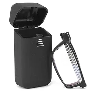 Folding Reading Glasses - Foldable Portable Readers For Men Women With Case 2 Pairs 1.75 (Black,black) 1.75 x - Beautiful and compact glasses case