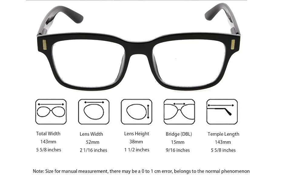 Reducblu Stylish Reading Glasses for Women - Clear Lens with Spring Hinge Eyewear 5 Pairs Mix 2.25 Diopters - Reducble Reading Glasses Frame Size