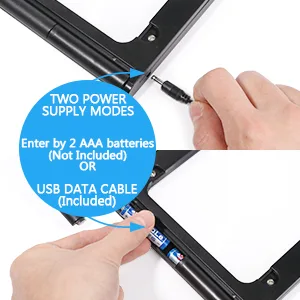 3X Large Hands-Free Magnifying Glass Full-Page Magnifier LED Lighted Illuminated Foldable Desktop Portable for Elder Kids - large magnifier