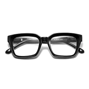 Suertree Reading Glasses For Women, Oversized Square Eyewear Frame, Eye Glasses For Men Computer Reading, Reading Aid With Spring Hinge, Red, 3.5X 3.5X Red - product information 5