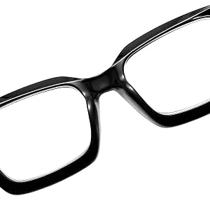 Suertree Reading Glasses For Women, Oversized Square Eyewear Frame, Eye Glasses For Men Computer Reading, Reading Aid With Spring Hinge, Red, 3.5X 3.5X Red - product information 7